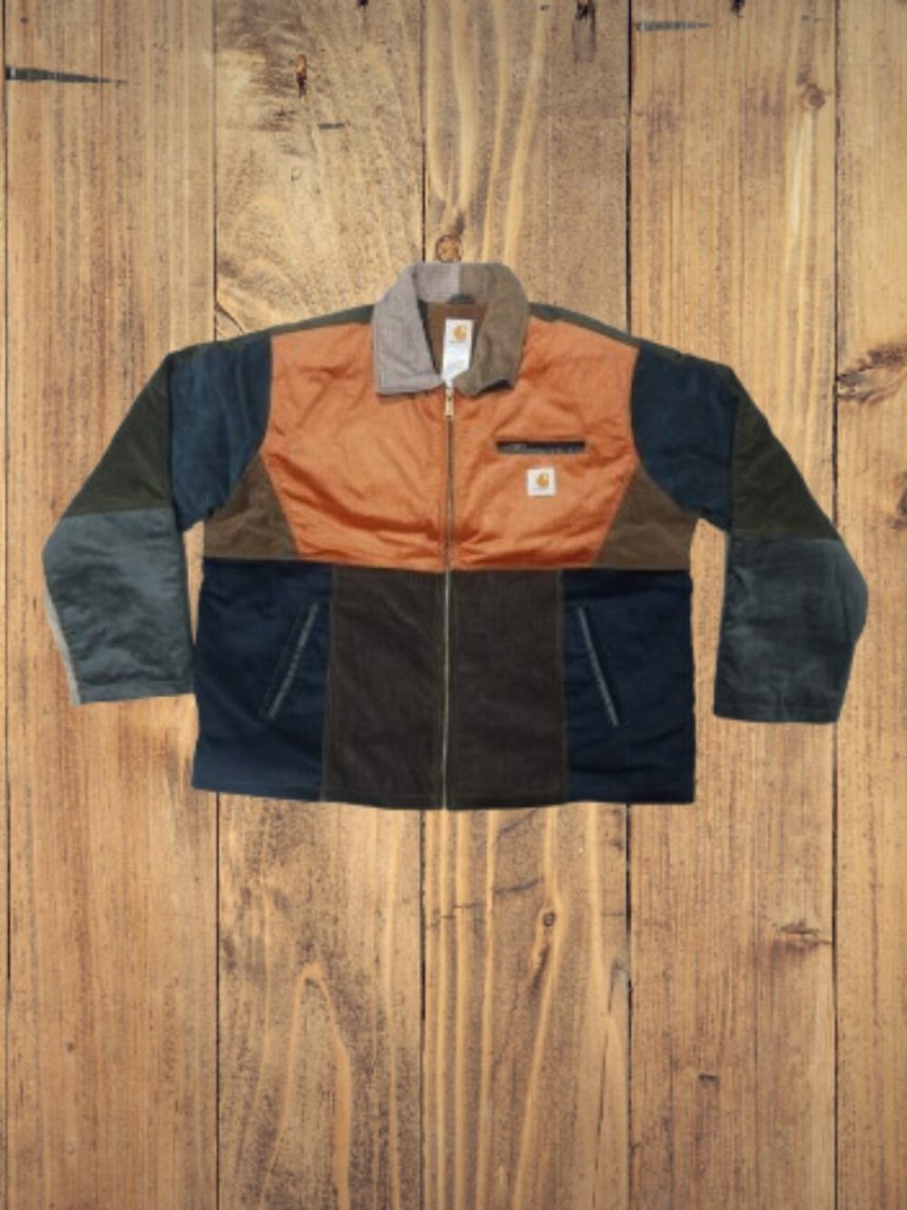 CARHARTT Patchwork Reworked Multicolor Zip Jacket